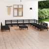 12 Piece Garden Lounge Set Solid Pinewood