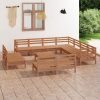 12 Piece Garden Lounge Set Solid Pinewood