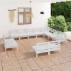 12 Piece Garden Lounge Set Solid Pinewood