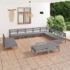 12 Piece Garden Lounge Set Solid Pinewood