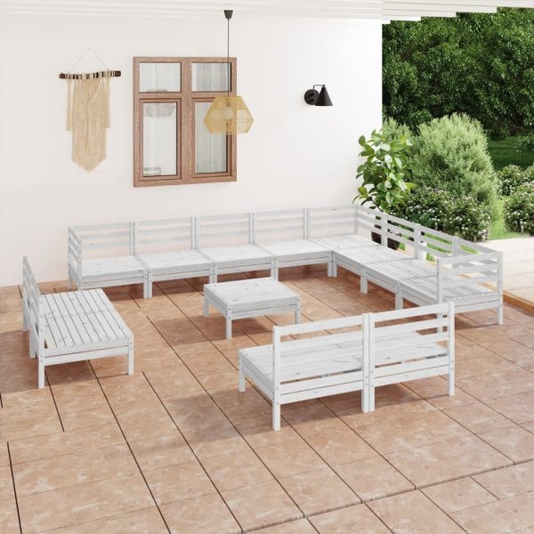 13 Piece Garden Lounge Set Solid Pinewood