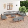 13 Piece Garden Lounge Set Solid Pinewood