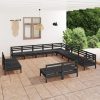 13 Piece Garden Lounge Set Solid Pinewood