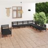 9 Piece Garden Lounge Set Solid Pinewood