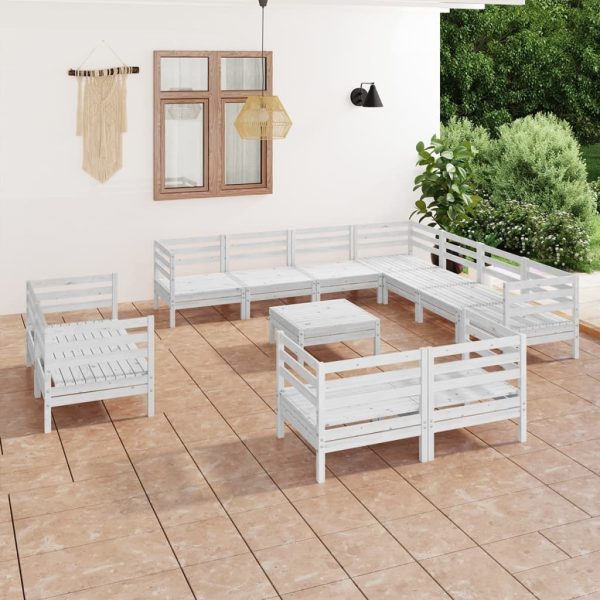 12 Piece Garden Lounge Set Solid Pinewood