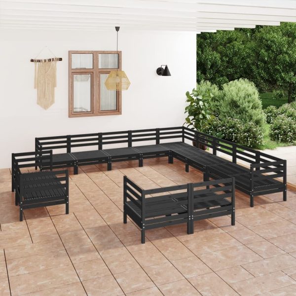 13 Piece Garden Lounge Set Solid Pinewood