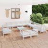 14 Piece Garden Lounge Set Solid Pinewood