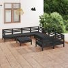 9 Piece Garden Lounge Set Solid Pinewood