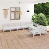 9 Piece Garden Lounge Set Solid Pinewood