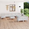 12 Piece Garden Lounge Set Solid Pinewood