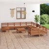 12 Piece Garden Lounge Set Solid Pinewood