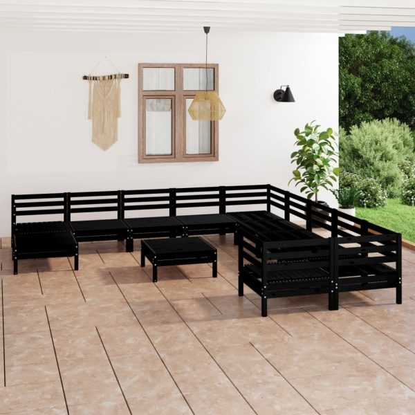 12 Piece Garden Lounge Set Solid Pinewood