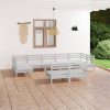 9 Piece Garden Lounge Set Solid Pinewood