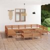 12 Piece Garden Lounge Set Solid Pinewood