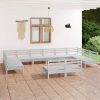 12 Piece Garden Lounge Set Solid Pinewood