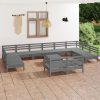 13 Piece Garden Lounge Set Solid Pinewood