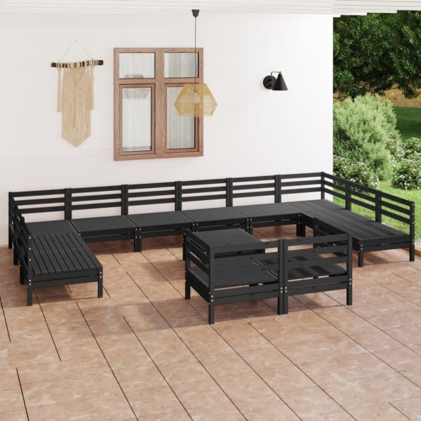 13 Piece Garden Lounge Set Solid Pinewood