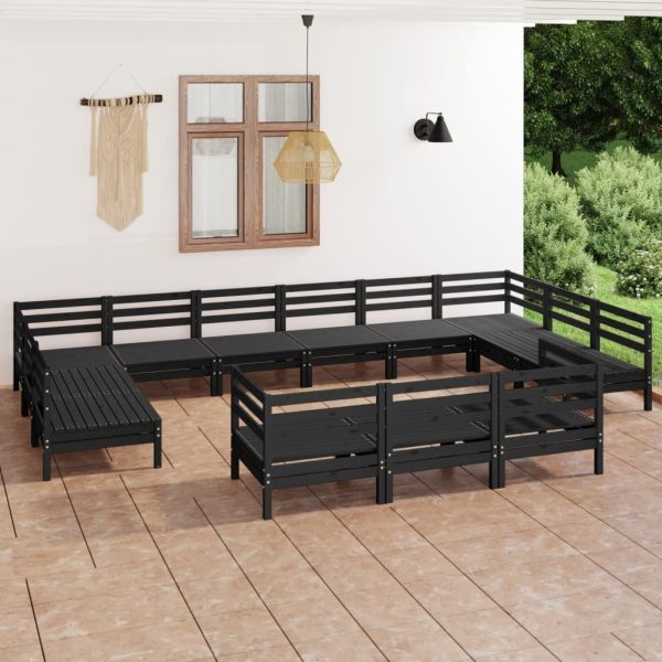 13 Piece Garden Lounge Set Solid Pinewood