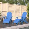 Garden Adirondack Chair with Footstool HDPE