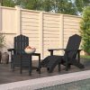 Garden Adirondack Chair with Footstool HDPE