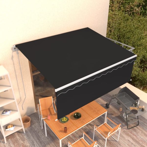 Automatic Retractable Awning with Blind 4x3m Anthracite