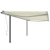 Automatic Retractable Awning with Posts 4×3 m Cream