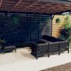12 Piece Garden Lounge Set with Cushions Pinewood