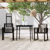 Garden Dining Set Black