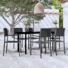 Garden Dining Set Black