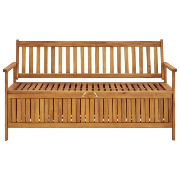 Garden Storage Bench Solid Acacia Wood – 148 cm