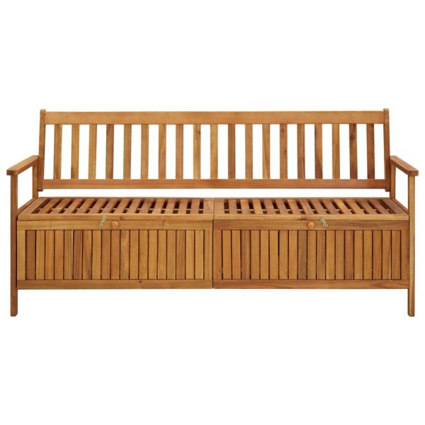 Garden Storage Bench Solid Acacia Wood – 170 cm