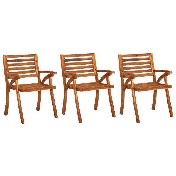 Garden Chairs Solid Acacia Wood