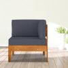 Garden Sofa Bench with Cushions Solid Acacia Wood