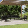 Garden Lounge Set with Cushions Aluminium Anthracite