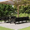 Garden Lounge Set with Cushions Aluminium Anthracite