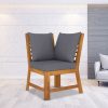 3 Piece Garden Lounge Set with Cushion Solid Acacia Wood