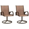 Garden Swivel Chairs 2 pcs Textilene and Steel