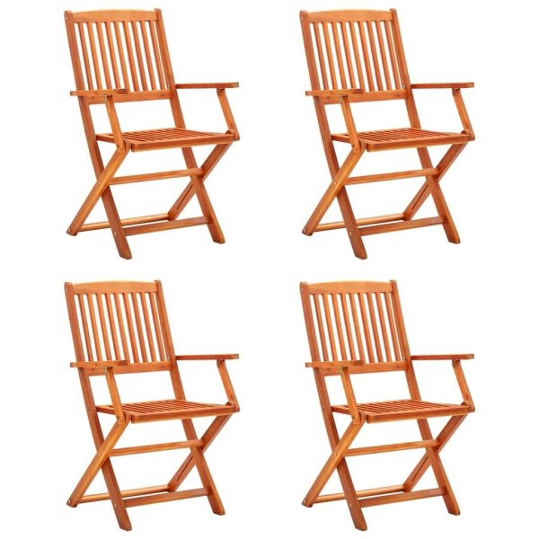 Folding Garden Chairs Solid Eucalyptus Wood