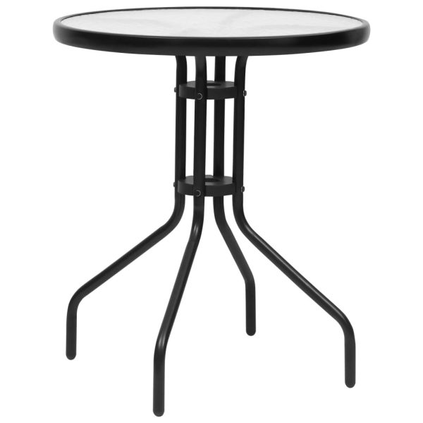 Garden Table Black 60×70 cm Steel