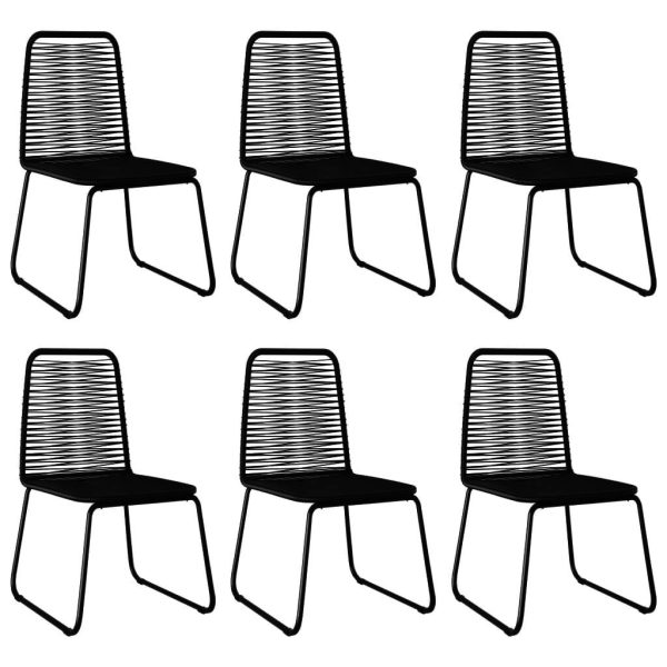 Outdoor Chairs Poly Rattan Black