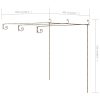 Garden Pergola Antique Brown 3x3x2.5 m Iron