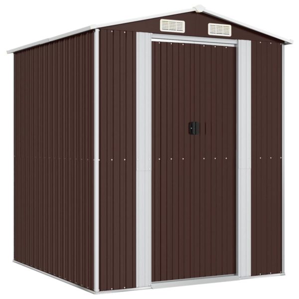 Garden Shed Dark Brown Galvanised Steel