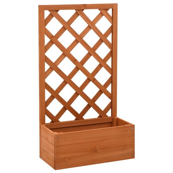 Garden Trellis Planter 50x25x90 cm Solid Firwood