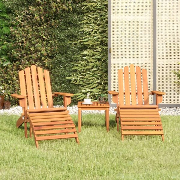 Adirondack Garden Lounge Set Solid Wood Acacia