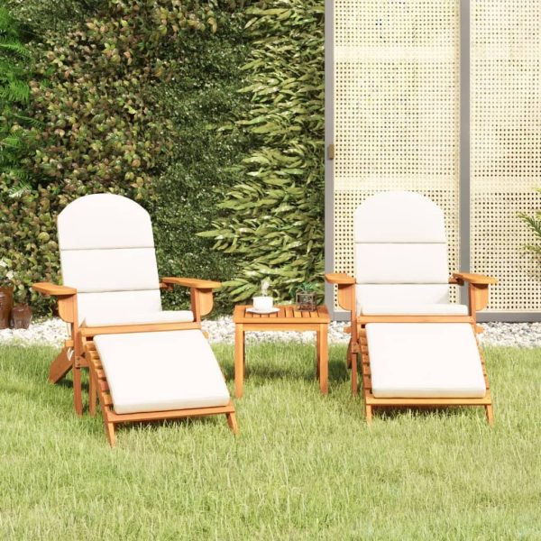 Adirondack Garden Lounge Set Solid Wood Acacia