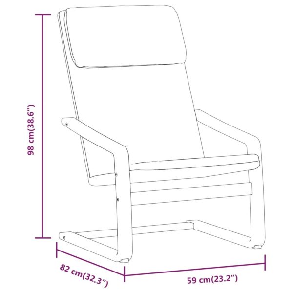 Relaxing Chair with Footstool Fabric – Cream