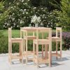 5 Piece Garden Bar Set Solid Pine Wood