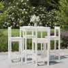 5 Piece Garden Bar Set Solid Pine Wood