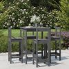 5 Piece Garden Bar Set Solid Pine Wood