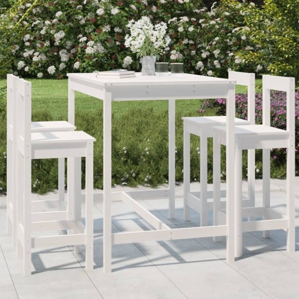 5 Piece Garden Bar Set Solid Pine Wood